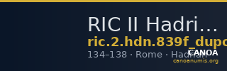RIC II Hadrian 839f (dupondius) — CANOA