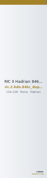 RIC II Hadrian 846c (dupondius) — CANOA