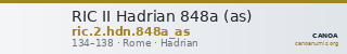 RIC II Hadrian 848a (as) — CANOA
