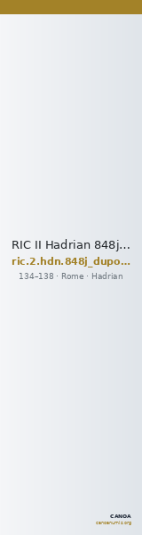 RIC II Hadrian 848j (dupondius) — CANOA