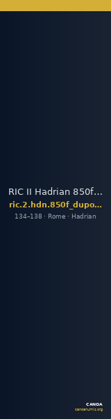 RIC II Hadrian 850f (dupondius) — CANOA