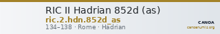 RIC II Hadrian 852d (as) — CANOA