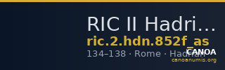 RIC II Hadrian 852f (as) — CANOA