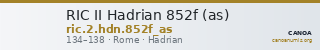 RIC II Hadrian 852f (as) — CANOA