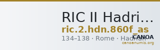 RIC II Hadrian 860f (as) — CANOA