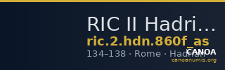 RIC II Hadrian 860f (as) — CANOA