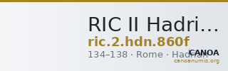 RIC II Hadrian 860f — CANOA