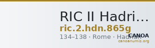 RIC II Hadrian 865g — CANOA