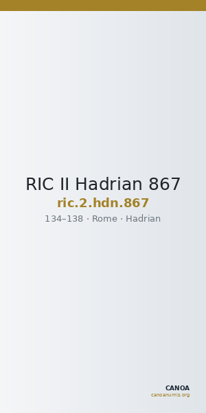 RIC II Hadrian 867 — CANOA