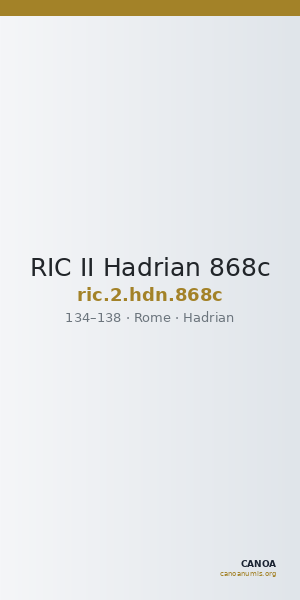 RIC II Hadrian 868c — CANOA