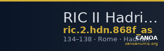 RIC II Hadrian 868f (as) — CANOA