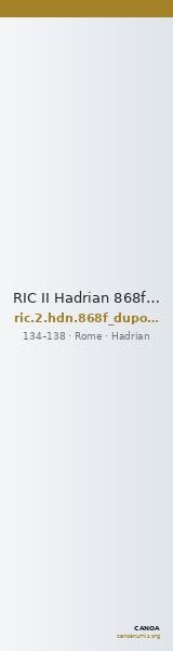 RIC II Hadrian 868f (dupondius) — CANOA