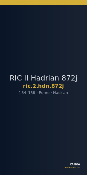 RIC II Hadrian 872j — CANOA