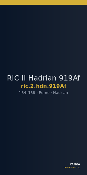 RIC II Hadrian 919Af — CANOA