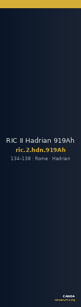 RIC II Hadrian 919Ah — CANOA