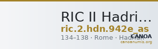 RIC II Hadrian 942e (as) — CANOA