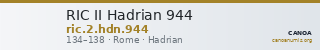 RIC II Hadrian 944 — CANOA