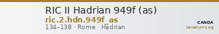 RIC II Hadrian 949f (as) — CANOA