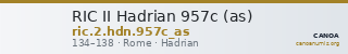 RIC II Hadrian 957c (as) — CANOA
