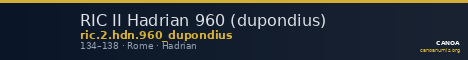 RIC II Hadrian 960 (dupondius) — CANOA