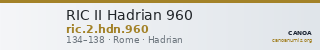 RIC II Hadrian 960 — CANOA