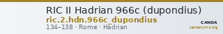 RIC II Hadrian 966c (dupondius) — CANOA