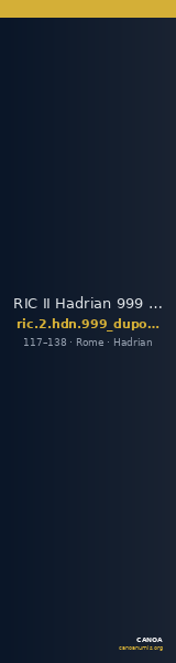 RIC II Hadrian 999 (dupondius) — CANOA