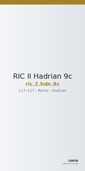 RIC II Hadrian 9c — CANOA
