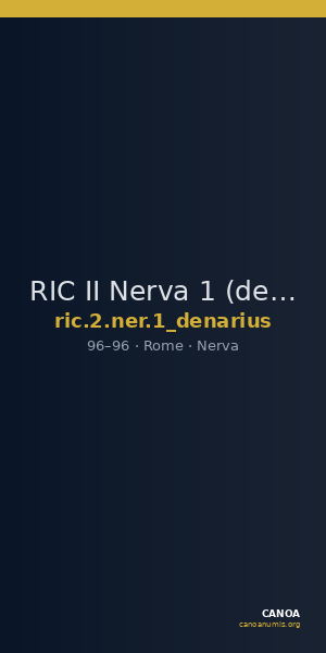 RIC II Nerva 1 (denarius) — CANOA