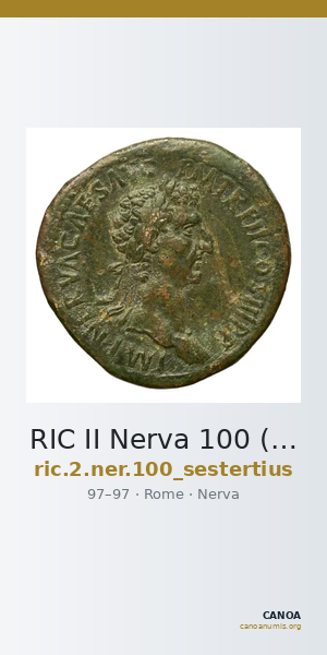 RIC II Nerva 100 (sestertius) — CANOA