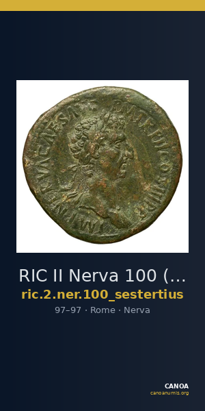 RIC II Nerva 100 (sestertius) — CANOA