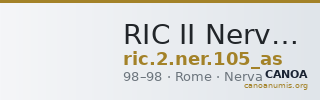 RIC II Nerva 105 (as) — CANOA
