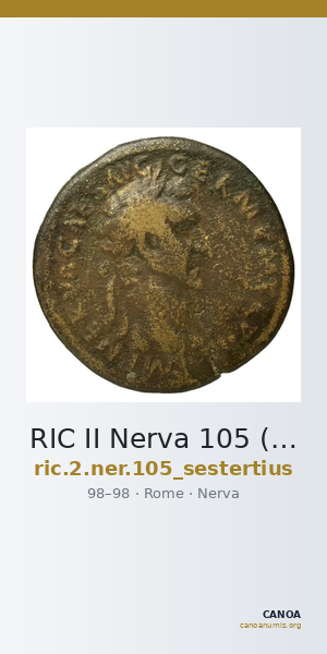 RIC II Nerva 105 (sestertius) — CANOA