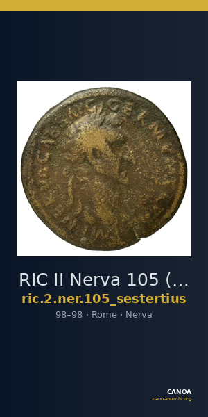 RIC II Nerva 105 (sestertius) — CANOA