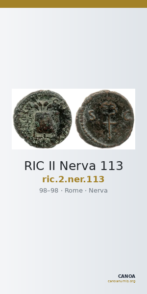 RIC II Nerva 113 — CANOA