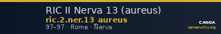 RIC II Nerva 13 (aureus) — CANOA