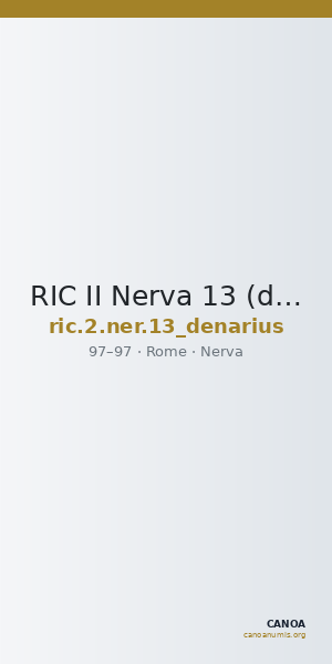 RIC II Nerva 13 (denarius) — CANOA