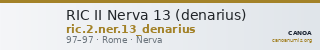 RIC II Nerva 13 (denarius) — CANOA