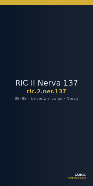 RIC II Nerva 137 — CANOA