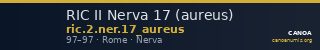 RIC II Nerva 17 (aureus) — CANOA