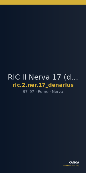 RIC II Nerva 17 (denarius) — CANOA
