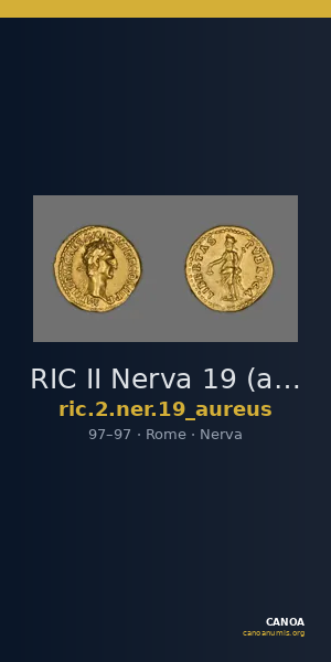 RIC II Nerva 19 (aureus) — CANOA