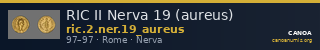 RIC II Nerva 19 (aureus) — CANOA