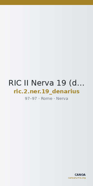 RIC II Nerva 19 (denarius) — CANOA