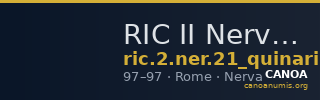 RIC II Nerva 21 (quinarius aureus) — CANOA