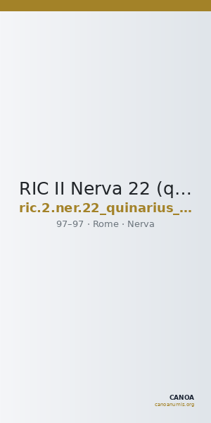 RIC II Nerva 22 (quinarius aureus) — CANOA