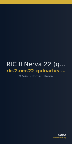 RIC II Nerva 22 (quinarius aureus) — CANOA