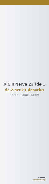 RIC II Nerva 23 (denarius) — CANOA