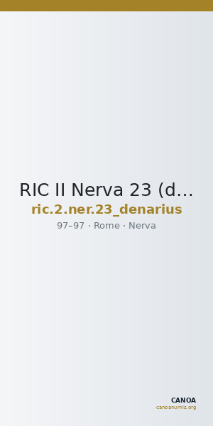 RIC II Nerva 23 (denarius) — CANOA