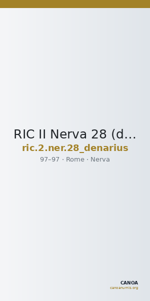 RIC II Nerva 28 (denarius) — CANOA